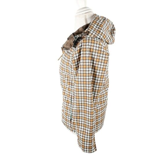 Burton Womens Size XS Brown Ski Snow Jacket Tan Houndstooth Hooded Insulated - Picture 4 of 13